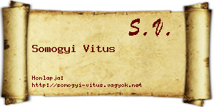 Somogyi Vitus névjegykártya